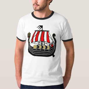 T-shirts Viking envia por muito tempo para o navio de