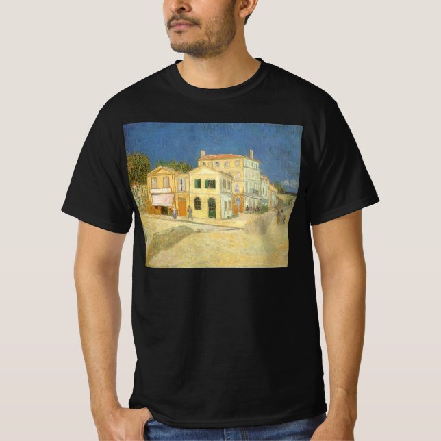 T-shirts Vincent van Gogh - A Casa Amarela (A Rua) (Frente)