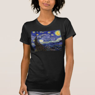 T-shirts Vincent Van Gogh - A Noite Estrelada Arte Fina