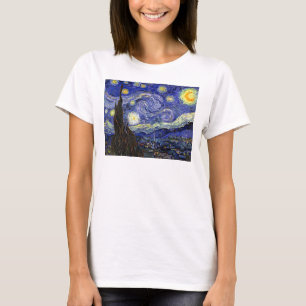 T-shirts Vincent Van Gogh - A Noite Estrelada Arte Fina