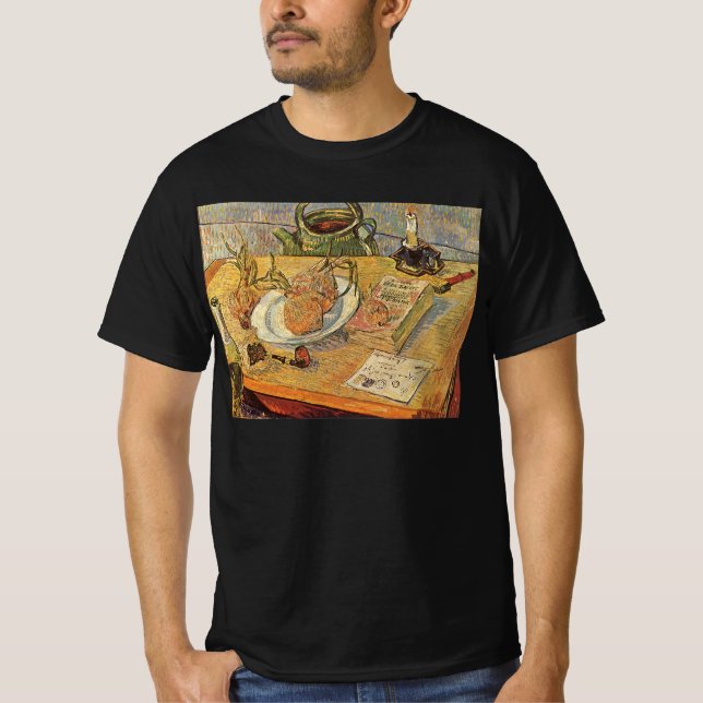 T-shirts Vincent van Gogh - A Vida Estática com o Conselho  (Frente)