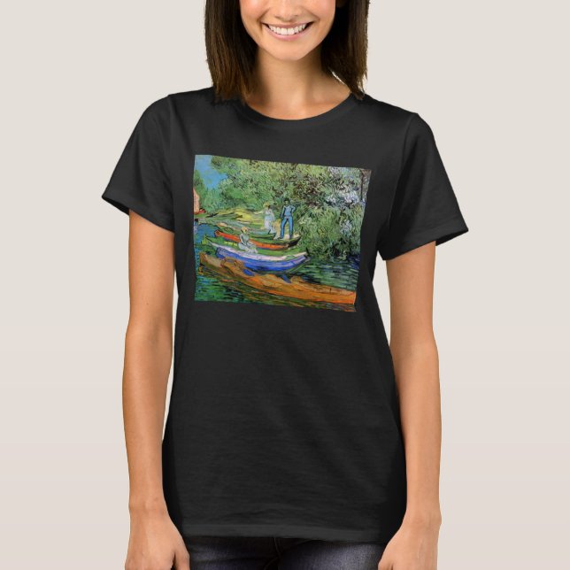 T-shirts Vincent van Gogh - Banco do Oise em Auvers (Frente)
