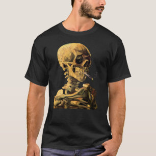 T-shirts Vincent Van Gogh - Caveira com Cigarro Aceso