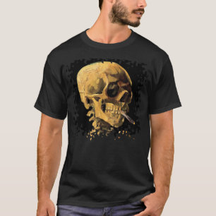 T-shirts Vincent Van Gogh - Caveira Com Cigarro Aceso