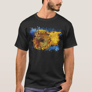 T-shirts Vincent Van Gogh - Dois Girassóis Cortados - Arte