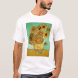 T-shirts Vincent van Gogh | Girassóis, 1888<br><div class="desc">Girassóis,  1888 | por Vincent van Gogh | Art Location: Neue Pinakothek,  Munique,  Alemanha | Artista neerlandês | Número de recolha de imagens: BAL20294</div>