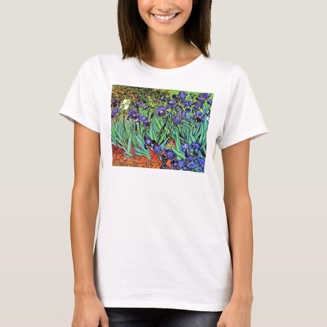 T-shirts Vincent Van Gogh - Íris - Amante de Flores Arte Fi (Frente)