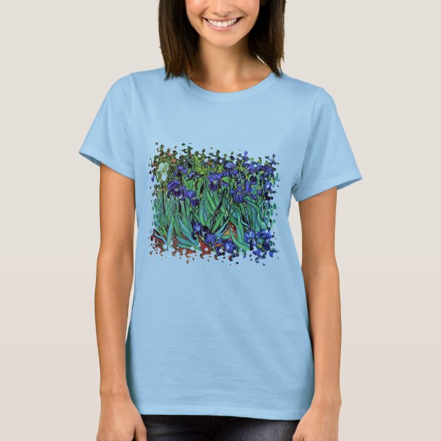 T-shirts Vincent Van Gogh - Íris - Amante de Flores Arte Fi (Frente)