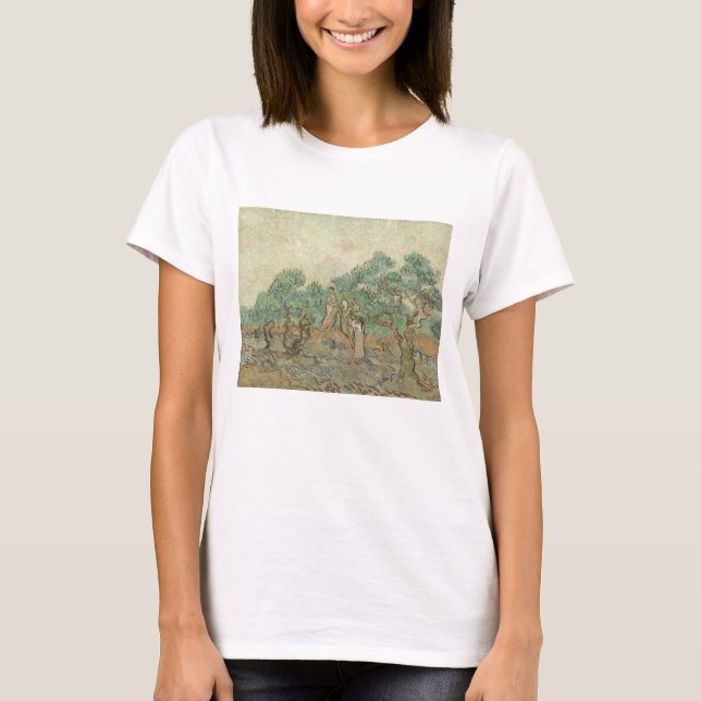 T-shirts Vincent van Gogh | o pomar verde-oliva (Frente)