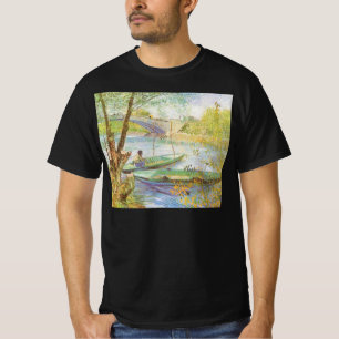 T-shirts Vincent van Gogh Pescando na Primavera, Pont de Cl