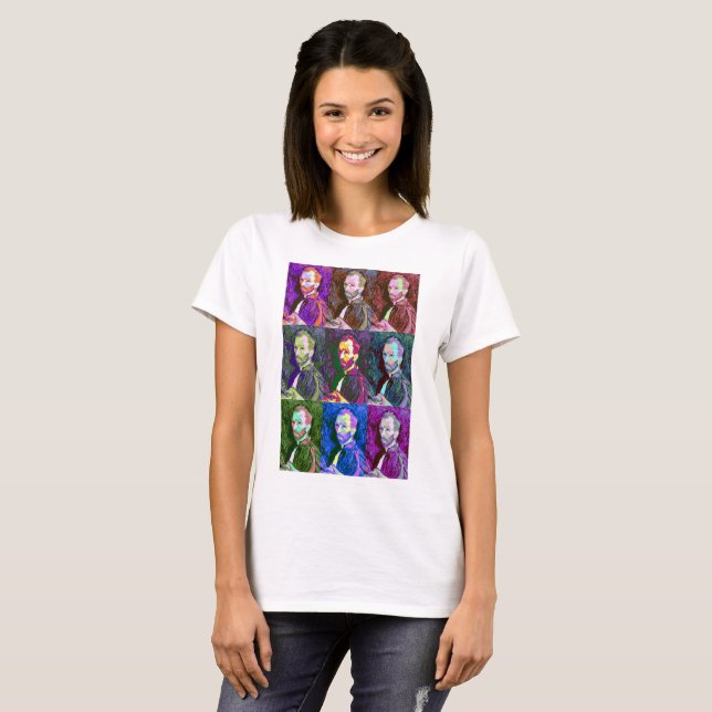T-shirts Vincent van Gogh Pop Art (Frente Completa)