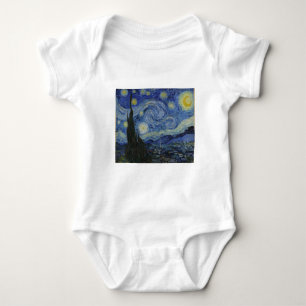 T-shirts Vincent Van Gogh Starry Night Sobre O Tinta Ródan