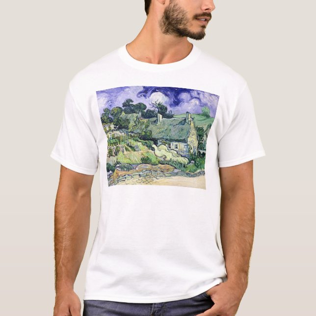 T-shirts Vincent van Gogh | Thatched casas de campo em (Frente)