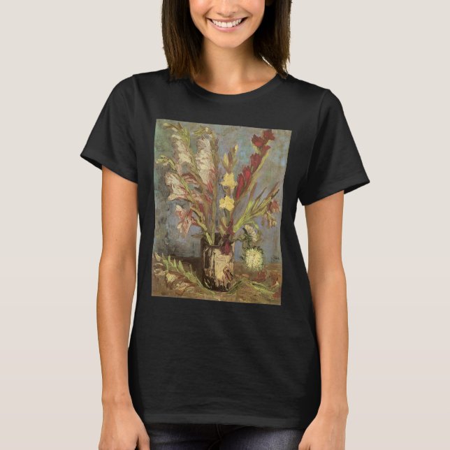 T-shirts Vincent van Gogh - Vaso de Vida Estática com Gladi (Frente)