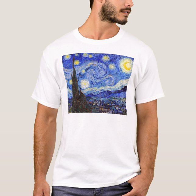 T-shirts Vincent Willem van Gogh , “ Starry Night ” (Frente)