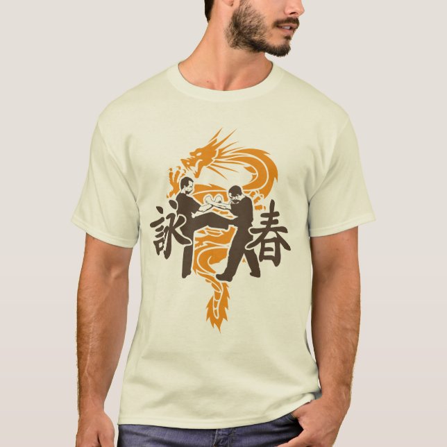 T-shirts Ving Tsun Fight Scene Dragon (Frente)