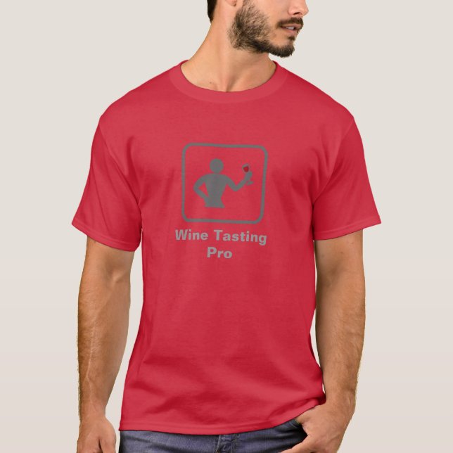 T-shirts Vinho Taster Pro (Logotipo de Cinza) (Frente)