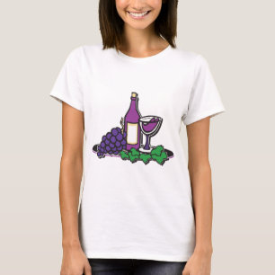 T-shirts Vinho Vermelho e Uvas Púrpuras