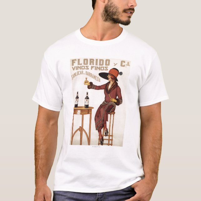 T-shirts Vinos Finos - Sanlucar de Barrameda de Florido (Frente)