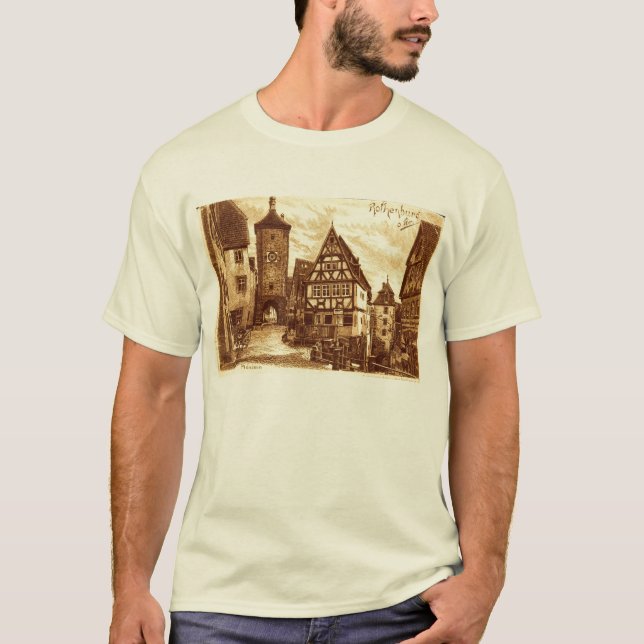 T-shirts Vintage 1907 de Rothenburg Alemanha (Frente)