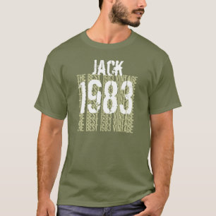 T-shirts Vintage 1983 de um ano de 1983 aniversários o