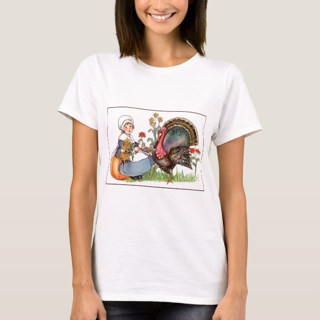 T-shirts vintage ação de graças (Frente)