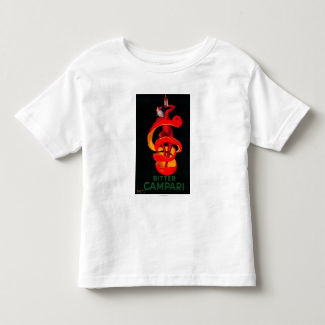 T-shirts Vintage amargo PosterEurope de Campari (Frente)