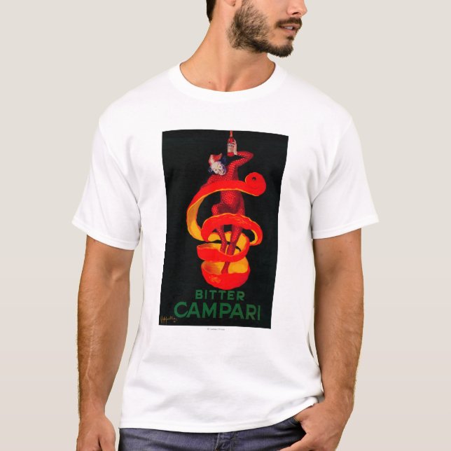T-shirts Vintage amargo PosterEurope de Campari (Frente)