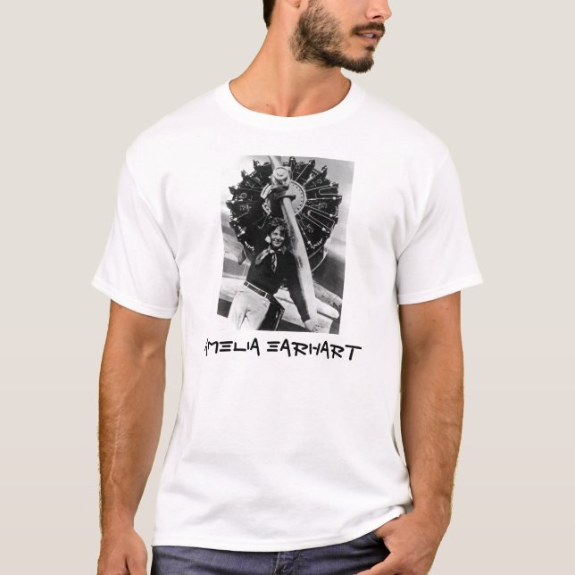 T-shirts Vintage Amelia Earhart Foto (Frente)