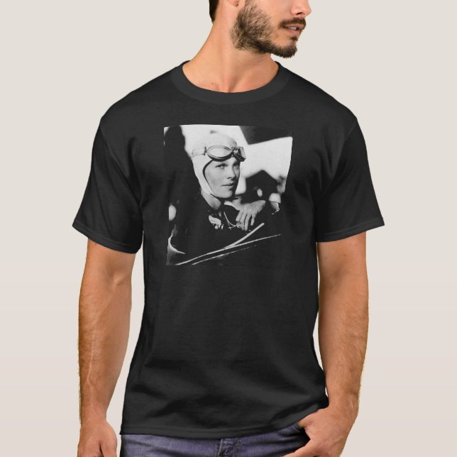 T-shirts Vintage Amelia Earhart Foto (Frente)