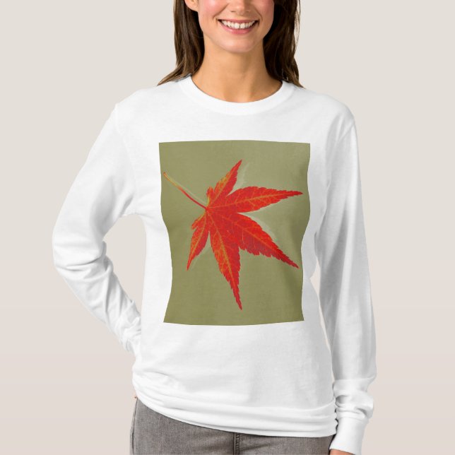 T-shirts Vintage Art Leaf 08 (Frente)