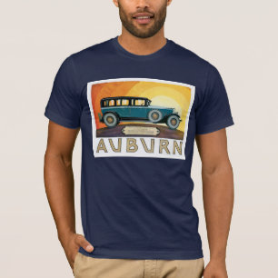 T-shirts Vintage Auburn Motors Sunburst Anúncio