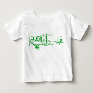 T-shirts Vintage Biplane - Grass Green