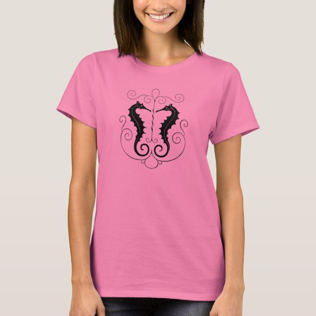 T-shirts Vintage Black Seacavalos (Frente)