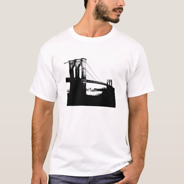 T-shirts Vintage Brooklyn Bridge (Frente)