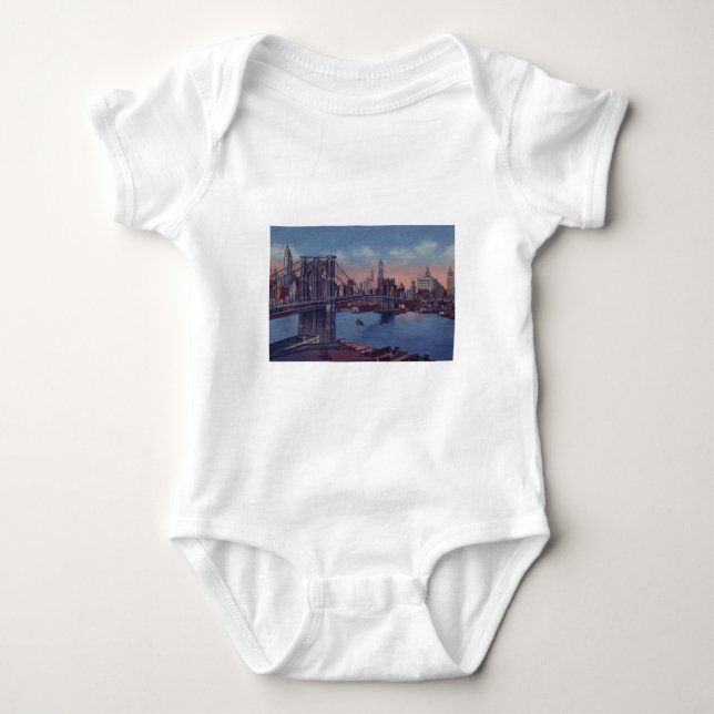 T-shirts Vintage Brooklyn Bridge (Frente)