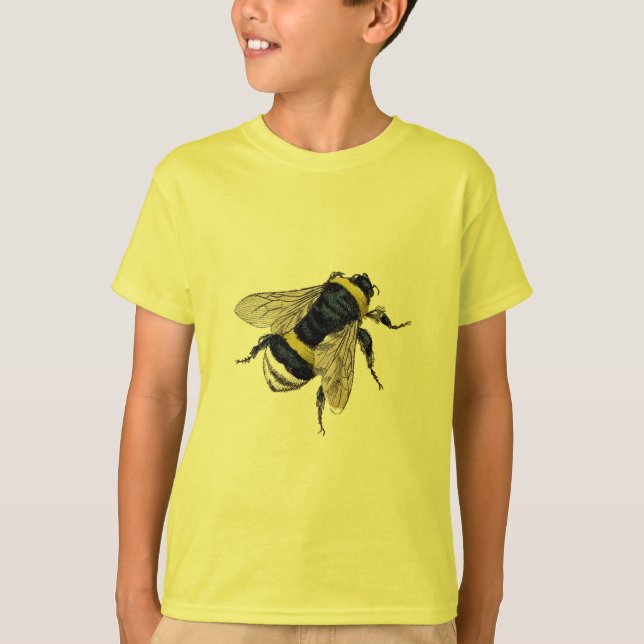 T-shirts Vintage Bumble Bee (Frente)
