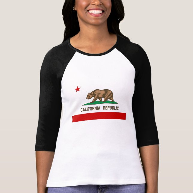 T-shirts Vintage California State Flag (Frente)