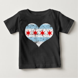 T-shirts Vintage Chicago Flag Heart