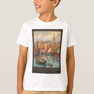 T-shirts Vintage Cote d'Emeraude Santo Malo Port Turismo