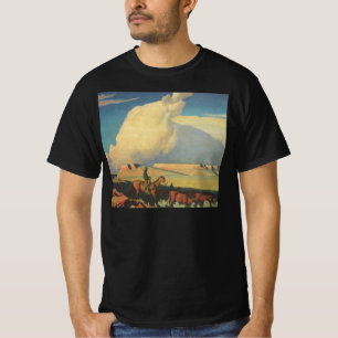 T-shirts Vintage Cowboys, Open Range por Maynard Dixon