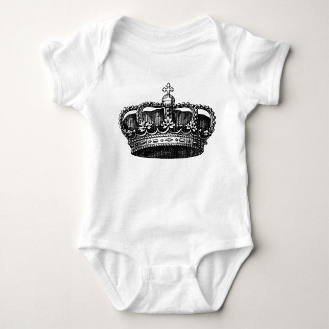 T-shirts Vintage Crown 02 - Black (Frente)