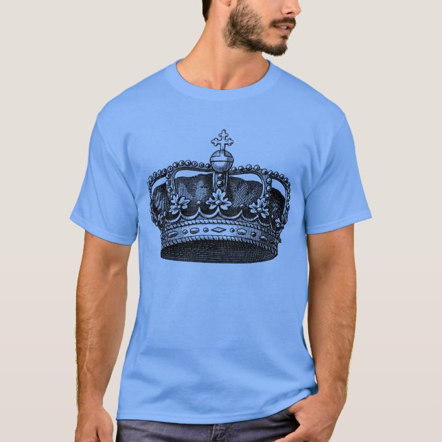 T-shirts Vintage Crown 02 - Black (Frente)