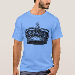 T-shirts Vintage Crown 02 - Preto