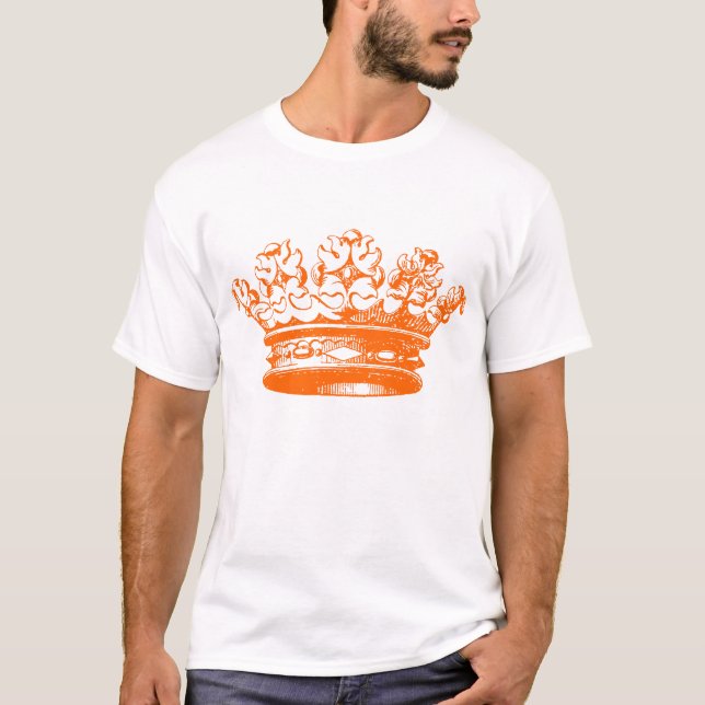 T-shirts Vintage Crown - Laranja (Frente)