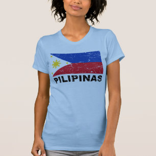 T-shirts Vintage da bandeira de Filipinas