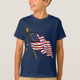 T-shirts Vintage da bandeira dos Estados Unidos