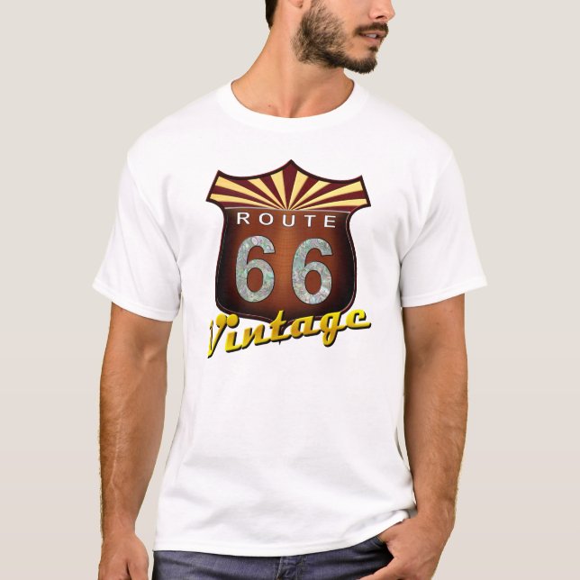 T-shirts Vintage da rota 66 (Frente)