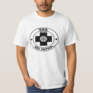 T-SHIRTS VINTAGE DE "PATRULHA DE COLORADO DO ESQUI VAIL"