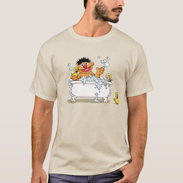 T-shirts Vintage Ernie em Bathtub (Frente)